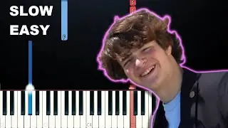 Tubbo - Life By The Sea (SLOW EASY PIANO TUTORIAL)