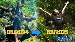 solo survival- Make Shelters, Eat Tree Cores, Eat Insects, Set Mouse Traps | Sumatra's Instincts