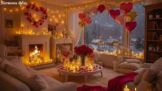 Cozy Fireplace Ambience | Piano Music & Warm Fire for Stress Relief and Calm