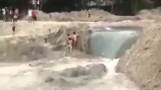 Three people were swept away during flooding in Vietnam