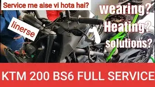 KTM DUKE 200 BS6 PREMIUM  SERVICE | WEARING, HEATING PROBLEM  SOLUTIONS WITH PROFESSIONALY @linerse