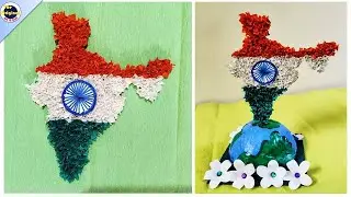 DIY Independence day craft | Craft for Independence day | INDIAN map craft ideas |15 August Craft