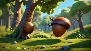 Five Little Acorns Fall from a Tree | Counting Song for Kids | Fun Nature Rhymes and Learning Songs