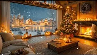 Peaceful Christmas Music for Relaxation 🎄 Cozy Christmas Eve with Crackling Fireplace 🔥 Study, Calm