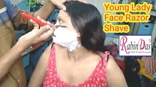 Young Lady Face Razor Shaving II Rabin Das Star Howrah II Plz Subscribe & Share