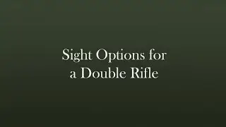 HEYM Field Notes - Sight Options for Doubles
