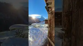 Balcony with #matterhorn #views #switzerland #shorts #youtubeshorts #nature #travel #winter