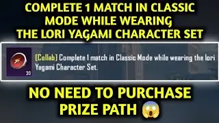 COMPLETE 1 MATCH IN CLASSIC MODE WHILE WEARING THE LORI YAGAMI CHARACTER SET