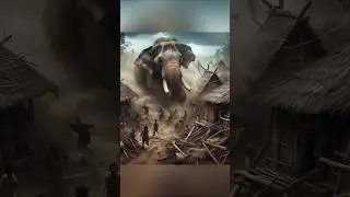 Elephant Destroys Village in a Terrifying Stampede! #shorts