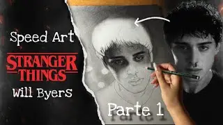 Speed Art - Desenhando Will Byers de Stranger Things | Desenho Realista feito a m&atilde;o. Parte 1 