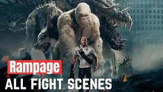 Rampage (2018) &ndash; Сборник эпических сражений монстров | Скала против гигантских зверей