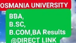 OSMANIA UNIVERSITY RESULT DECLARED 2019