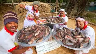 Bengali style Koi Macher Jahal recipe | Climbing Perch Fish curry cooking for village people
