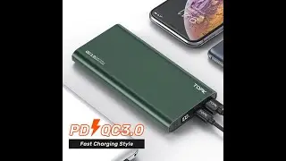 Power Bank для быстрой зарядки QC 3.0 + PD 3.0 10000 мАч TOPK