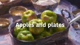 Apples and plates｜digital painting  #iPadPro  #artset4