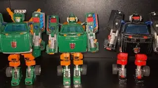 Transformers generation one IGA collection. G1 Mexican variant and comparisons. Red eyes Optimus