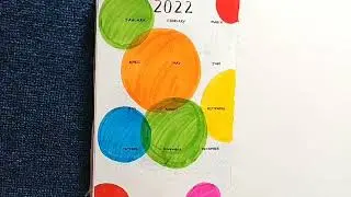 one page calendar | year at a glance | 2022 calendar spread | Bullet journal 2022