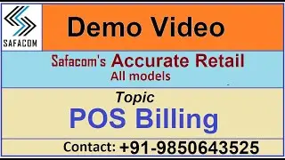 Accurate Retail POS Billing Demo of Safacom Systems And Technologies.