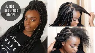 JUMBO BOX BRAIDS | NO RUBBER BAND METHOD!