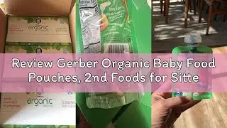 Review Gerber Organic Baby Food Pouches, 2nd Foods for Sitter, Fruit & Veggie Variety Pack, 3.5 Ounc