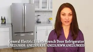 GE 33 inch French Door Refrigerator GNE25JSKSS