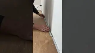 L - Profil an der Wand montieren / ohne Sockelleisten Laminat verlegen / Alyminium Kante auf Parkett