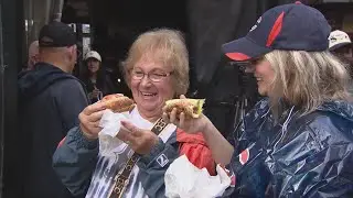Sausage with a side of snark: The Wiener's Circle honors promise, serves free hot dogs