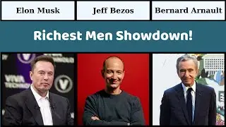 Comparision: Elon Musk vs Jeff Bezos vs Bernard Arnault