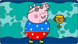 Peppa Pig Coloring Pages Coloring Book - Daddy Pig Father's Day Special Coloring Part 2