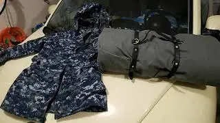 Short video about the Surplus  Navy Working Blues Goretex  & Civil War Bed Roll Utility Straps.