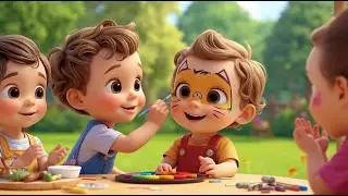 Farm Animal Face Paint Party 🎨 | Learn Animals for Kids | Animal Songs & Nursery Rhymes