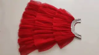 4 year baby Designer Yoke Frock Cutting and Stitching/Round Yoke Baby Frock/frills frock design