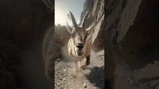 POV Nowhere to Run 🐐 Panic on the Edge #shorts #survival #wildlife