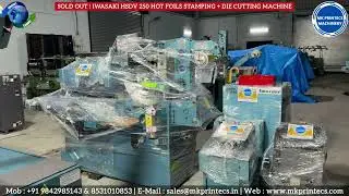 IWASAKI HSDV-250 HOT FOIL LABEL PRINTING MACHINE WITH DIE CUTTING #label #labelprinting
