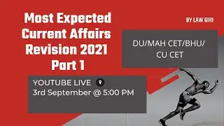 Most Expected Current Affairs Questions Part 1 DU/MAH CET/BHU/CU CET/ AMU 2021