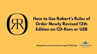 How to Use Robert's Rules of Order - Tutorial Demonstration