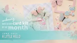 Unboxing - Spellbinders June 2023 Quick & Easy Card Kit of the Month - A Little Hello