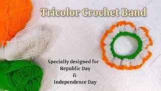 Tricolor crochet band step by step tutorial ll perfect for beginners #crochet #handmade 