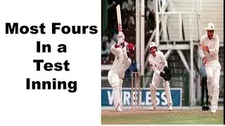 Most fours in a test inning