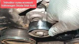 &Icirc;nlocuire &icirc;ntinzător curea de transmisie (accesorii)/ auxiliary belt tensioner replacement VAG TDI