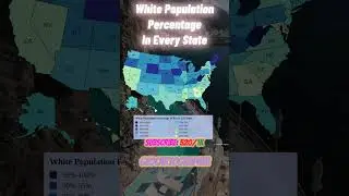 White Population Percentage In Every U.S. State #geography #map #usa #learn #white #interesting