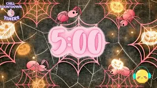5 Minute Creepy Crawling Spiders Timer | Halloween Chill Countdown