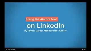 Career Management Center: Using the Alumni Tool on LinkedIn
