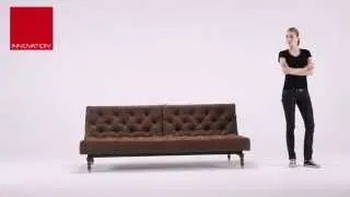 Oldschool Vintage Leather Chesterfield Sleeper Sofa Bed at Zin Home