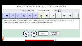 ESAME QUIZ CQC MERCI SCHEDA N.89 ESAME 2023 70 DOMANDE