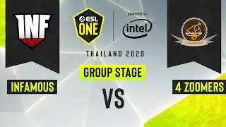 Dota2 - 4 Zoomers vs. Infamous - Game 2 - ESL One Thailand 2020 - Group Stage - AM