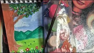 UNIQUE MEET ARTIST  is live  , Mini notebook paintings ideas