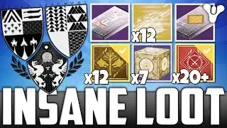 Destiny: Insane Age Of Triumph Loot Haul - Opening 60+ Exotics, Vendor Packages, Treasures & More!