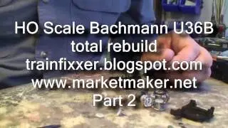 HO Scale Bachmann U36B Pancake Motor Rebuild Part 2