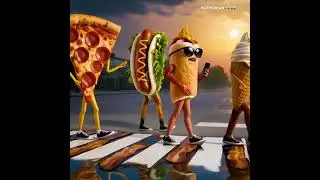Endless Food Walk on Bacon Crosswalks | Surreal Loop in Ghost City #NHM #Shorts